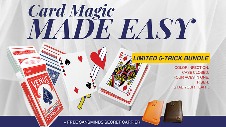 Card Magic Made Easy: Limited 5 - Trick Bundle (Black) by SansMinds Card Magic Made Easy: Limited 5 - Trick Bundle (Black) by SansMinds