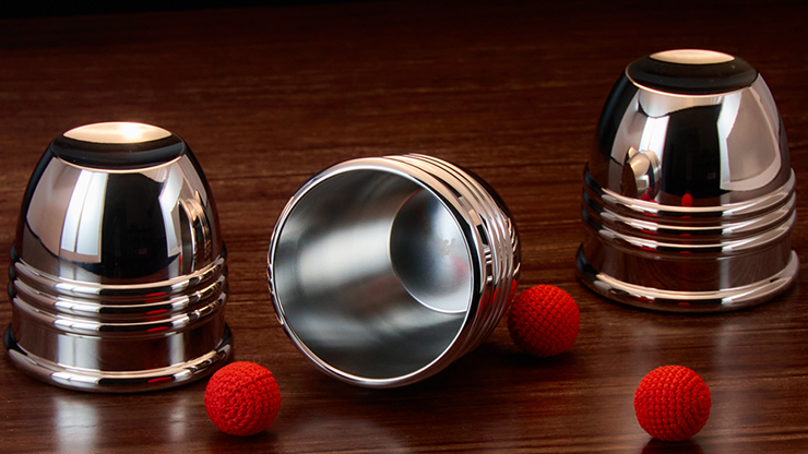 Cups and Balls Set MINI (Stainless-Steel) by Bluether Magic and Raphael Cups and Balls Set MINI (Stainless-Steel) by Bluether Magic and Raphael