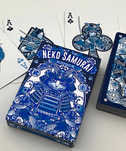 Neko Samurai (Blue) Playing Cards
