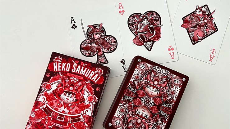 Neko Samurai (Red) Playing Cards Neko Samurai (Red) Playing Cards