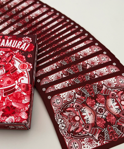 Neko Samurai (Red) Playing Cards