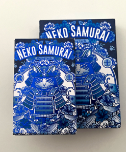 Neko Samurai (Mini Blue) Playing Cards