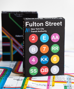 BLACK EDITION FULTON STREET MTA PLAYING CARDS (1972 VIGNELLI MAP EDITION)