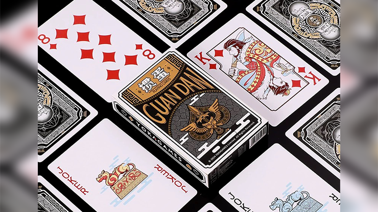 GUAN DAM -Warriors of the Three Kingdoms (Black) Playing Cards by YOKAGAME GUAN DAM -Warriors of the Three Kingdoms (Black) Playing Cards by YOKAGAME