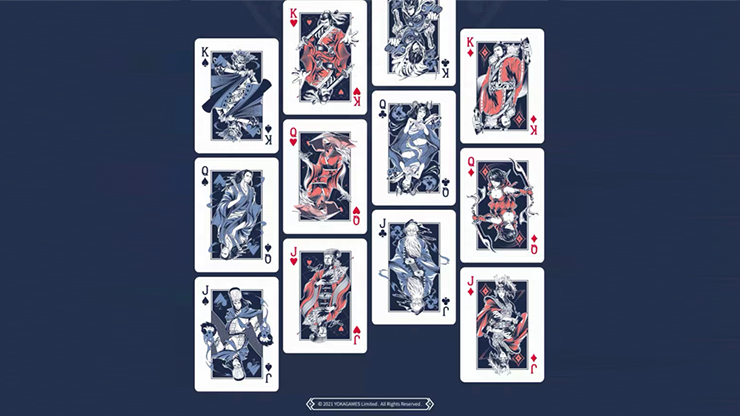 Warriors Of Three Kingdoms (Blue) Playing Cards by YOKAGAME Warriors Of Three Kingdoms (Blue) Playing Cards by YOKAGAME