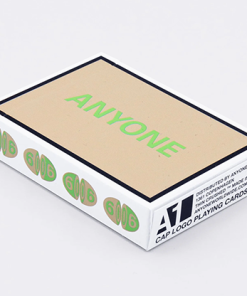 Beige/Green Cap Logo ANYONE Playing Cards