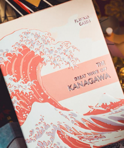 The Great Wave off Kanagawa V3 (Autumn Maple / Peachy Pink) Playing Cards