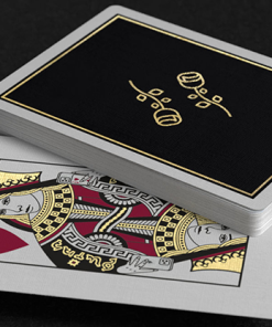 Gold Foil Black Roses Casino Playing Cards