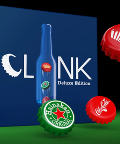 The Clink (Cap in Bottle) Set by Iarvel Magic and Wonder House (Heineken, Coke, and Budweiser)