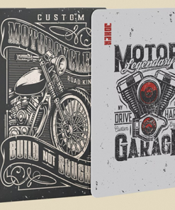 Custom Motorcycles Playing Cards