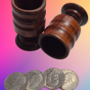 Flying Coins Eisenhower Dollar - wood