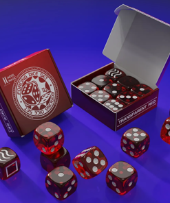 Forcing Dice Set by IARVEL Magic (Transparent Red)