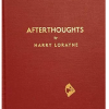 Afterthoughts (book) - Harry Lorayne           ESTATE