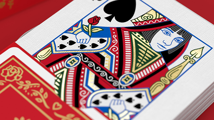 Red Roses Gold Foil Playing Cards (Fully Marked) Red Roses Gold Foil Playing Cards (Fully Marked)