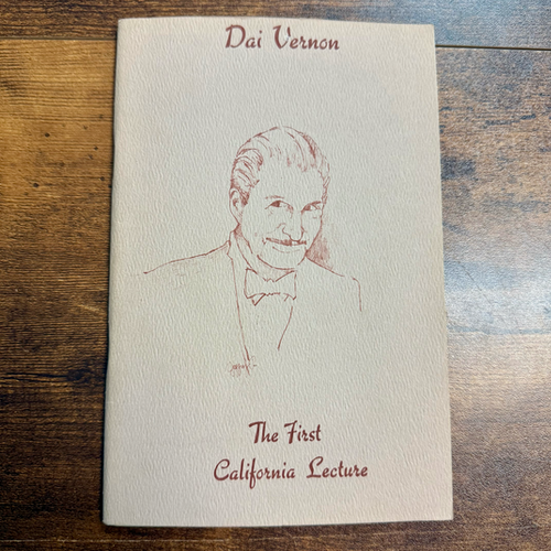 The First California Lecture by Dai Vernon (book) *Estate The First California Lecture by Dai Vernon (book) *Estate