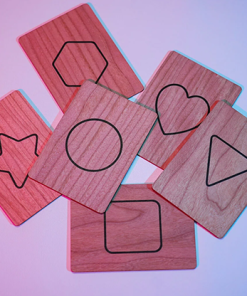 ISYC RFID Wooden Symbol Slates(6 cards) by T-Tech